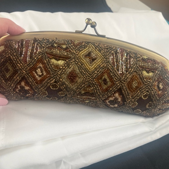 Santi beaded clutch Clutch - Brown and Gold - Picture 11 of 11